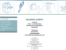 Tablet Screenshot of druckerei-klement.de